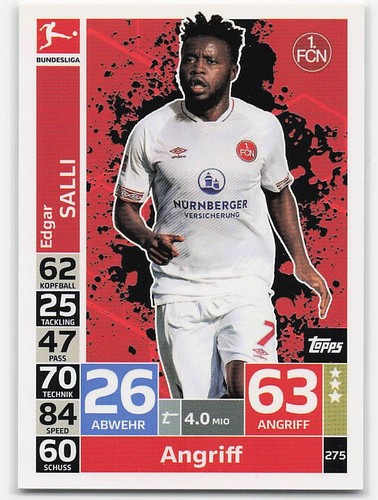 Edgar salli topps match attax - edgar,