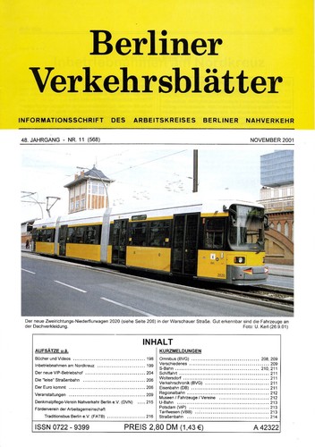 Berliner verkehrsblätter heft - verkehrsblätter,