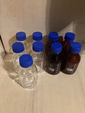 11  Schott-DuranLaborglasflaschen, mit Ausgießring und Schraubkappe 500 ml 