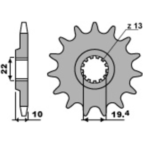 Standard stahlritzel vorne - stahlritzel,