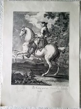 Johann Elias Ridinger Faksimile-Reprint einer Radierung, 465 x 340 mm, 3 Motive