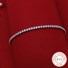Echtes 925 Sterling Silber Tennisarmband – CZ Tennis Bracelet mit Geschenkbox