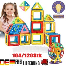 120Stk Blocks Magnetic Building Kinder Spielzeug Magnetische Bausteine Blöcke DE