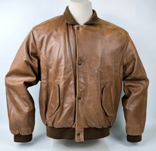 Chevignon Lederjacke Porte Avion braun Gr. L/XL vintage 80s / 90s Port