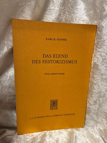 Das elend des historizismus - elend,
