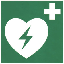 Aufkleber Schild Defibrillator