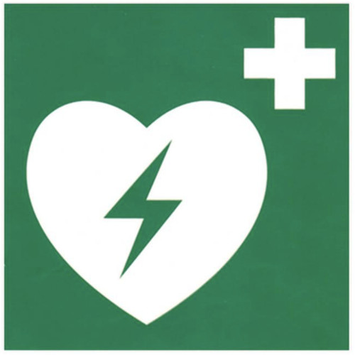 Aufkleber schild defibrillator - schild,