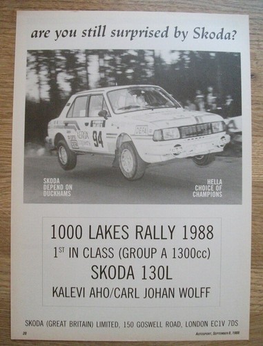 Skoda 130l 1000 seen - 1000, rallye