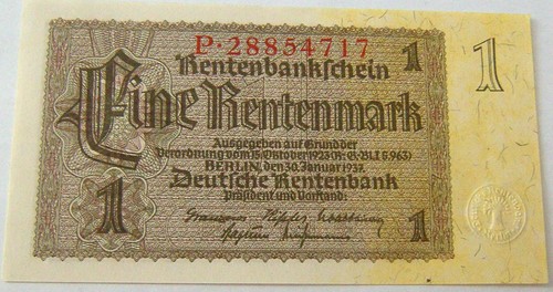 Deutschland rentenmark 1937 - rentenmark,