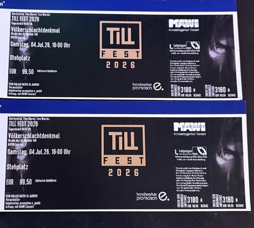 Tickets till fest 2026 - ,