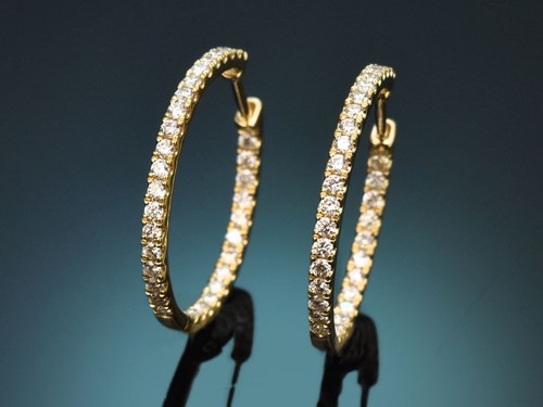 Klassisch edle diamant creolen - edle,