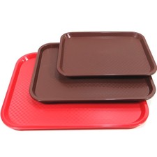GASTRO Kunststoff Serviertablett Fastfood Kantinen Tablett rot braun APS