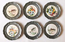 Untersetzer Zinn 6 Stück 10