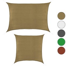 Sonnensegel Rechteck HDPE Sonnenschutz UV-Schutz Garten Terrasse Balkon Schatten
