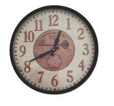 Wanduhr Hotel Rund 46cm Groß von Formano Antikoptik wie Neu aus Metall