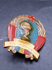 Orden Rumänien Romania Badge Pentru Merite In Munca Medico-Sanitara