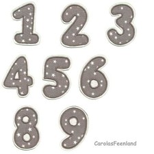 Zahl zum aufbügeln ein