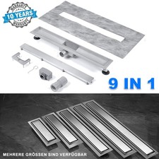 304 Edelstahl Duschrinne Bodenablauf Ablaufrinne Abfluss Duschablauf Flach Rinne