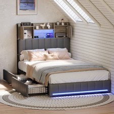 Polsterbett 90x200 cm,LED