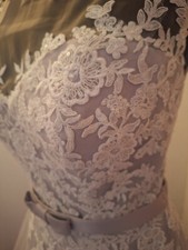 Brautkleid Gr. 38 Tüll Spitze creme  lila Ladybird  NEU*** mit Etikett