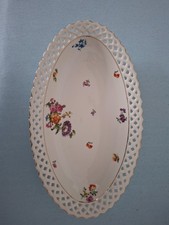 Schale Oval Bavarias Schumann Blumendekor mit Goldrand