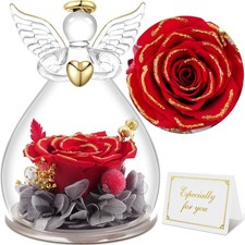 Ewige Rose Engel Glas