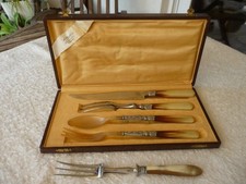 Antikes 5-teil. Tranchierbesteck Salatbesteck Tranchier Salat Besteck gemarkt