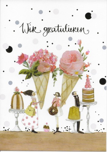 Postkarte gratulation - gratulation, /