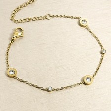 Gold Damen Armband Edelstahl