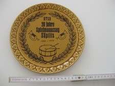 Gedenkteller, DTSB, 20 Jahre Spielmannszug Süptitz, DDR