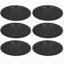 6 x Platzteller schwarz Ø 33