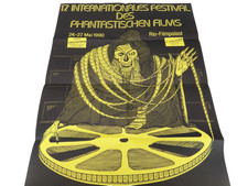 Internationales Festival 1990 Altes Vintage Kino Film Plakat Poster A1 Gefaltet