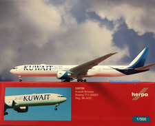Herpa Wings 1:500 Boeing 777-300ER Kuwait Airways 9K-AOK 530750 Modellairport500
