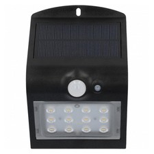 LED Solar Außenwandleuchte Lampe Anthrazit IP65 1,5W 4000K Bewegungsmelder Licht