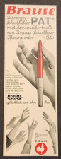 2. Brause PAT Patronen Schreibwaren Füller Werbeanzeige Werbung Reklame 1962