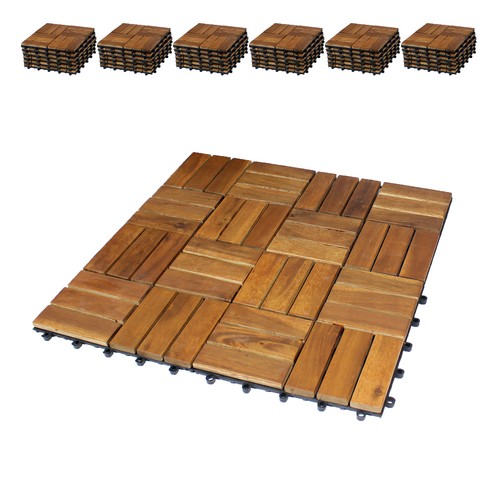 Holzfliesen 6qm für balkon - holzfliesen,