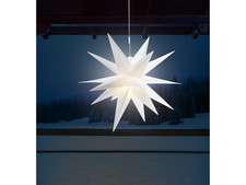 LED 3D Leuchtstern Weihnachtsstern Deko Stern Lichterkette für Außen Innen Weiß
