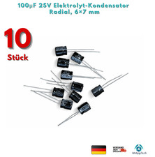 10 Stück Elko 100µF / 25V