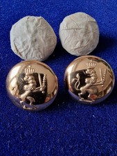 4 X feuervergoldete Uniformknöpfe f. Militär/Königshaus Bayern ab 1871 bis 1918