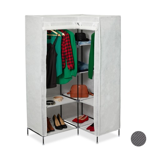 Eckkleiderschrank stoffschrank - eckkleiderschrank,