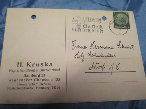 Postkarte 1939 - postkarte,