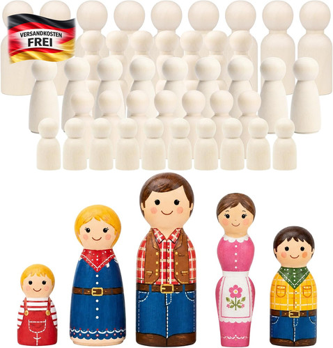 Holzfiguren set zum bemalen - holzfiguren,