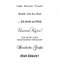 Stempel Set mit Texte