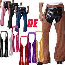 DE Herren Wildleder Hose SchlaghoseSchlag 80er 90er  Cowboy Hippie Outfit Hosen