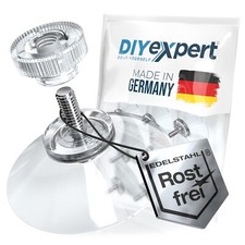 Saugnapf mit Gewinde Rändelmutter transparent Camping Ø 30 / 40 / 50 mm  M4x10mm