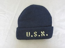 US Army Watch Cap USN Stencil Navy Black M-4 Mechanics Cap Marines USMC WWII WK2