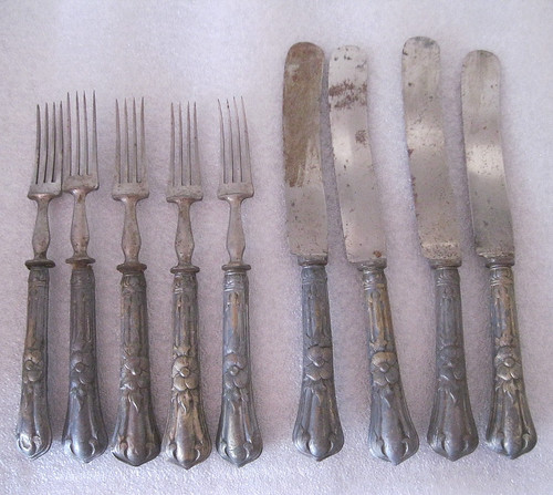 Antikes besteck teile 5x - antikes,