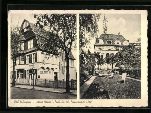 Ansichtskarte bad salzuflen - ansichtskarte,
