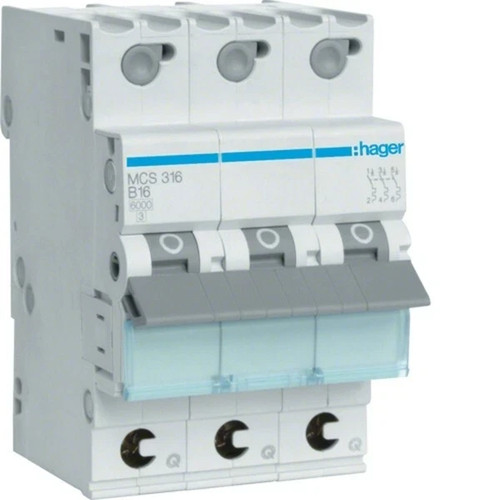Hager mcs316 polig 6ka 16a - hager,
