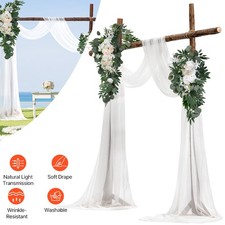 Querbehang Weiß Transparenter